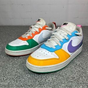 Nike Dunk Low GS Multi Color White Orange Green Sneakers Size 5Y FQ8373-902